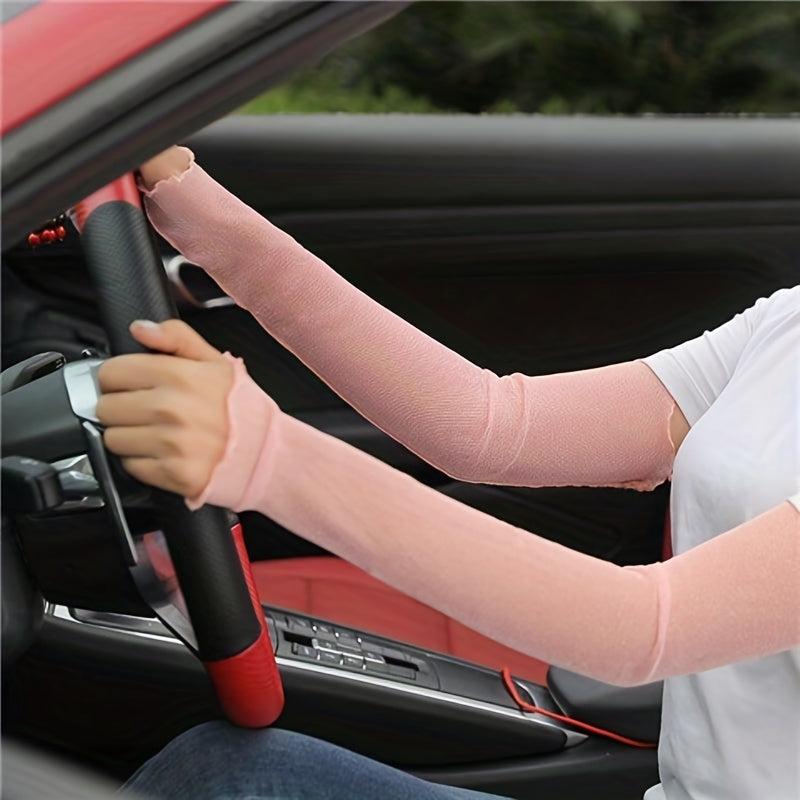 Sparkly Ruffle Sleeve UV Protection Gloves for Women
