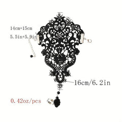 Women Goth Rose Beads Flower Bracelet