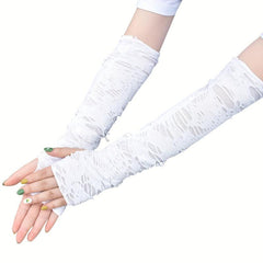 Vintage Gothic Fingerless Gloves Halloween Hip Hop
