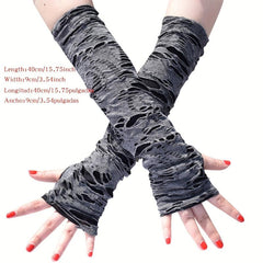 Vintage Gothic Fingerless Gloves Halloween Hip Hop
