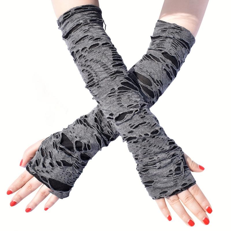 Vintage Gothic Fingerless Gloves Halloween Hip Hop