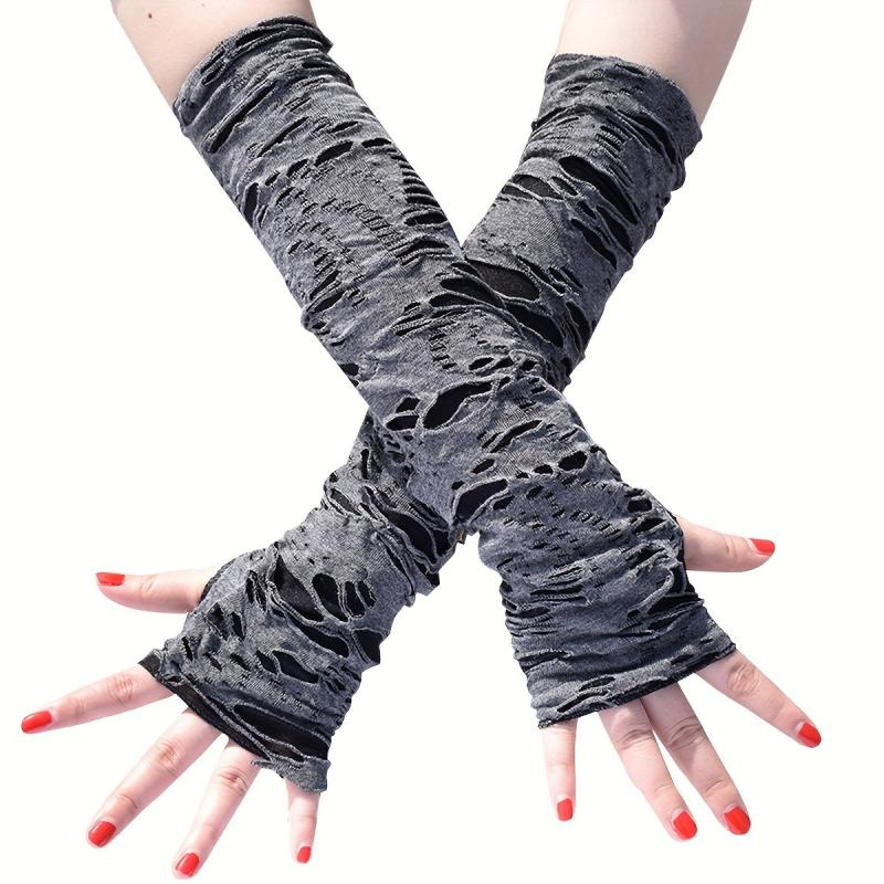 Vintage Gothic Fingerless Gloves Halloween Hip Hop