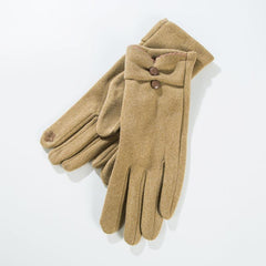 Women's Fleece Warm Touch Screen Gloves Solid Gentle Gloves