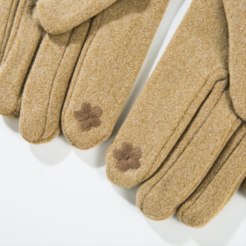 Women's Fleece Warm Touch Screen Gloves Solid Gentle Gloves