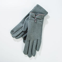 Women's Fleece Warm Touch Screen Gloves Solid Gentle Gloves
