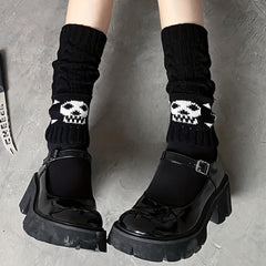 Gothic Skull Cuff Lolita Long Knit Sleeve Sock Cover