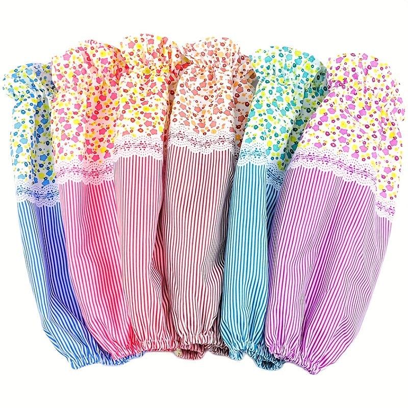 Flowers Pattern Arm Sleeves Antifouling Lace Sleeves Work Oversleeve