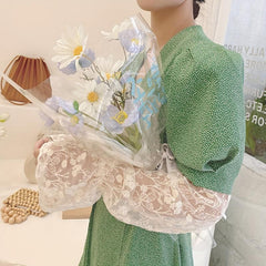 Flower Lace Embroidery Sunproof Loose Sleeves for Summer