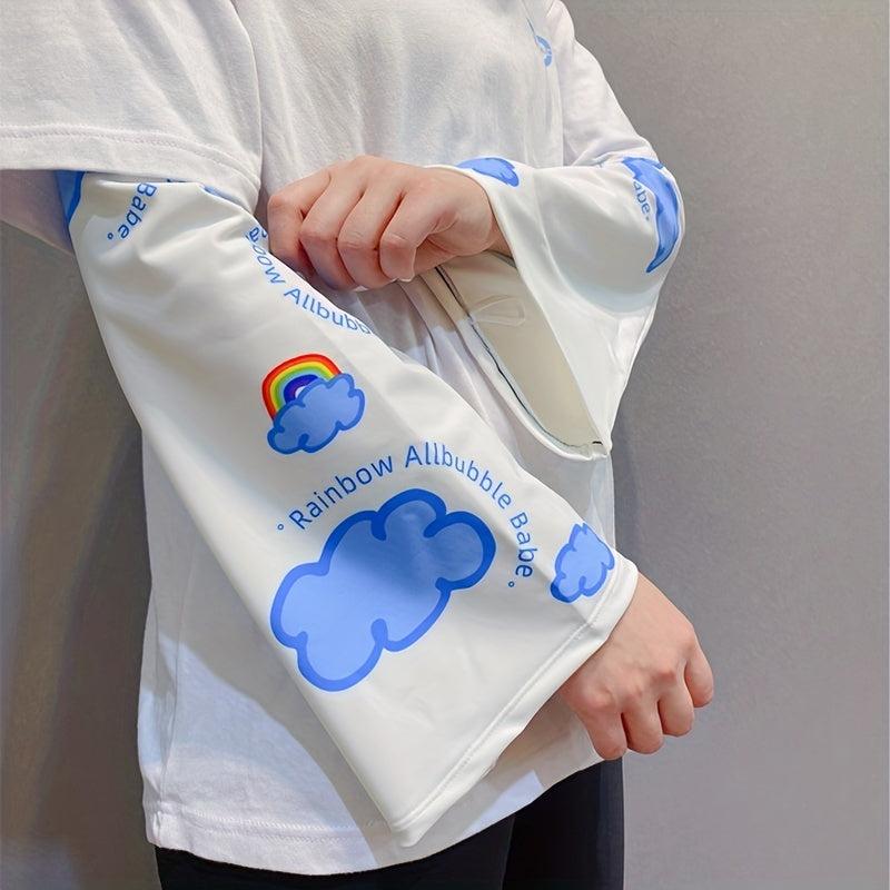 Sunproof Ice Sleeves Tie Dye Print Gloves Women