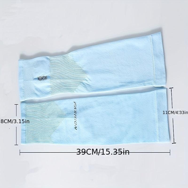 Summer Sunscreen Sleeve Solid Elasticity Cycling Fingerless Fishing Ice Sleeve