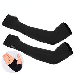 Summer Sunscreen Sleeve Solid Elasticity Cycling Fingerless Fishing Ice Sleeve