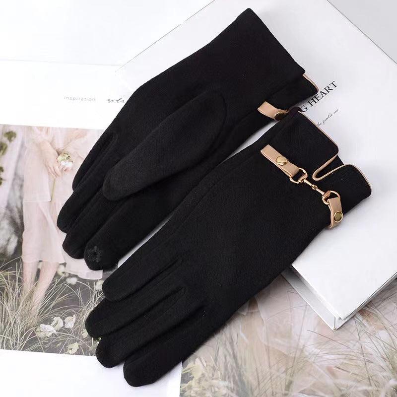 Cold Proof Thermal Wool Gloves Anti Slip Knit Touchscreen Warm Unisex Driving