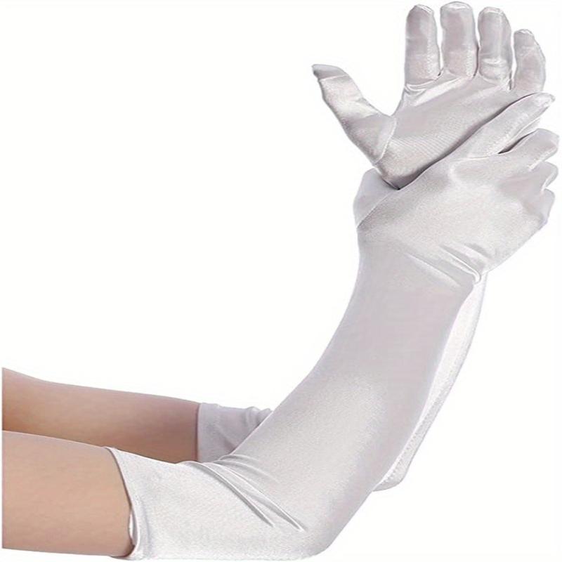 1 Pair Satin Long Gloves Elastic Party Wedding Bridal Gloves