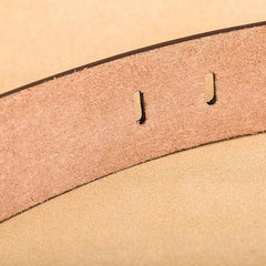 Men's Leather Waist Strap Belt with Pin Buckle