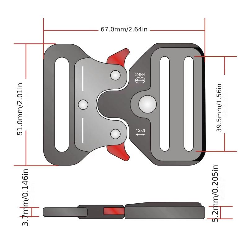 Tactical Quick Release Metal Belt Buckle