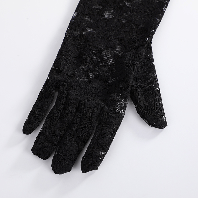 Lace Floral Long Gloves for Women Wedding Evening Prom