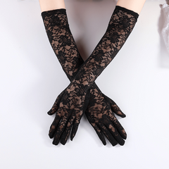 Lace Floral Long Gloves for Women Wedding Evening Prom