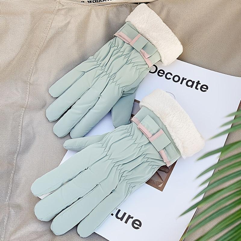 Women's Touch Screen Winter Gloves Windproof Biker Riding Gloves