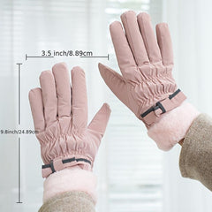 Women's Touch Screen Winter Gloves Windproof Biker Riding Gloves