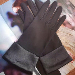 Satin Wedding Gloves Short Wrist Evening Party