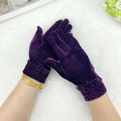 Winter Gloves Solid Warm Gloves for Women Girls Outdoor