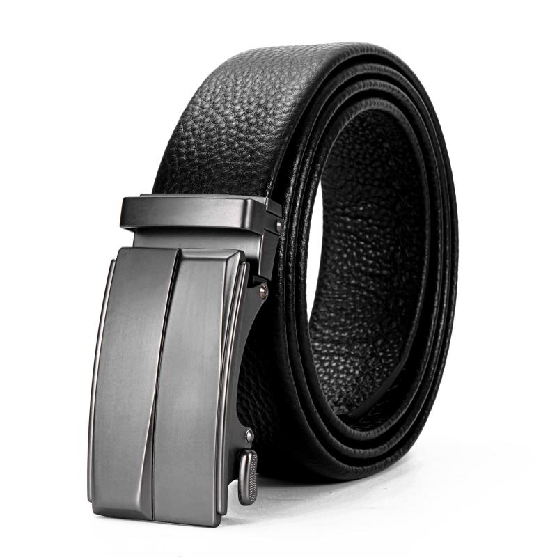 Men's Automatic Buckle Leather Belt Business Casual Belt