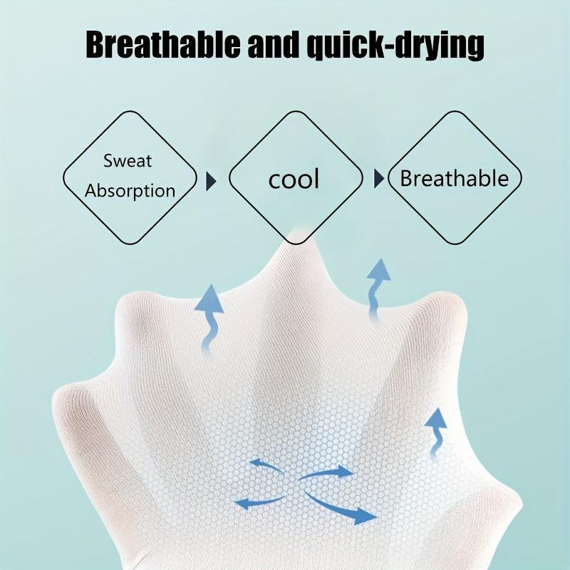 Ice Silk Sleeves Sunproof Elastic UV Protection Thin Breathable Solid Sleeves