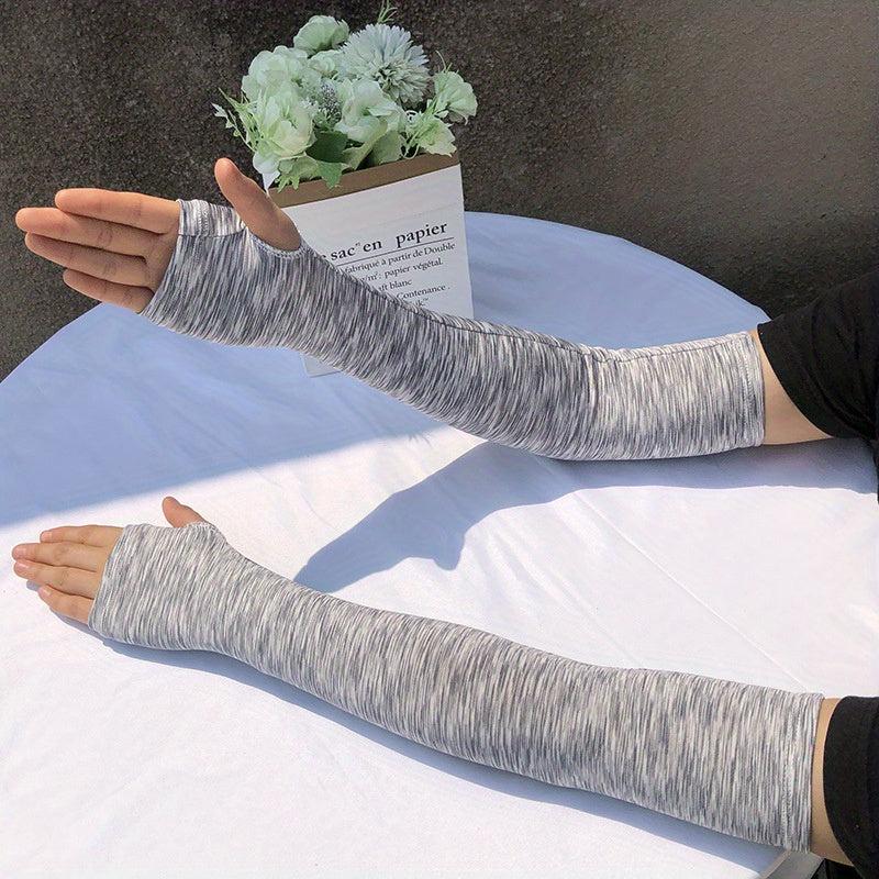 Quick Dry Ice Sleeves Long Gloves Sunscreen UV Protection for Women