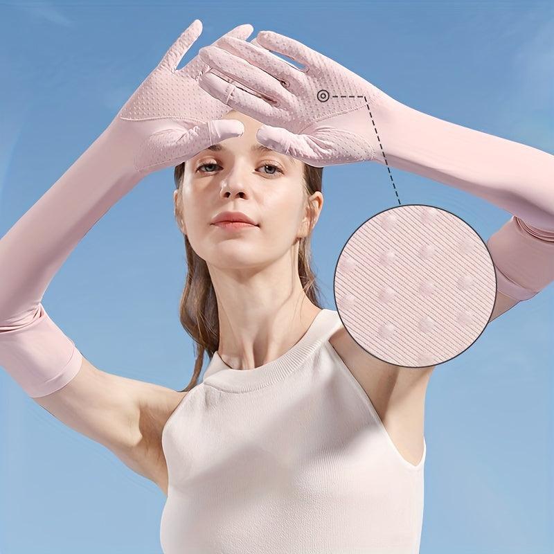 Mesh Breathable Long Gloves Sunscreen Cycling Sports Accessories