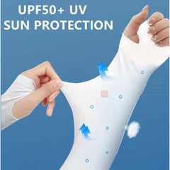 UPF 50 Ice Sleeves Sunscreen Fingerless Gloves