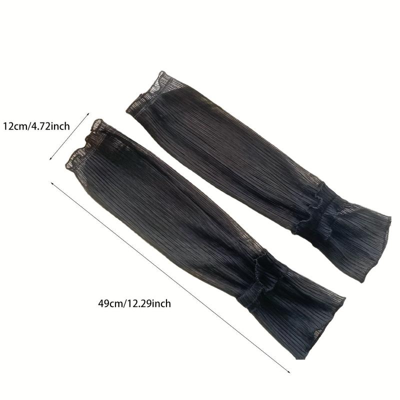 Breathable Ice Sleeves Lace Ruffles UV Protection Arm Sleeves
