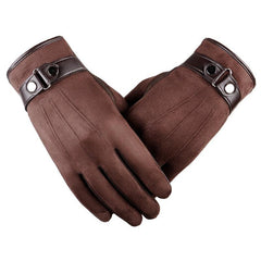 Suede Touch Screen Gloves Coldproof Thickened Warm Outdoor Cycling Driving