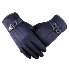 Suede Touch Screen Gloves Coldproof Thickened Warm Outdoor Cycling Driving