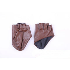 Hip Hop Fingerless Gloves for Women PU Leather Halloween Party Accessories