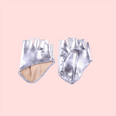 Hip Hop Fingerless Gloves for Women PU Leather Halloween Party Accessories