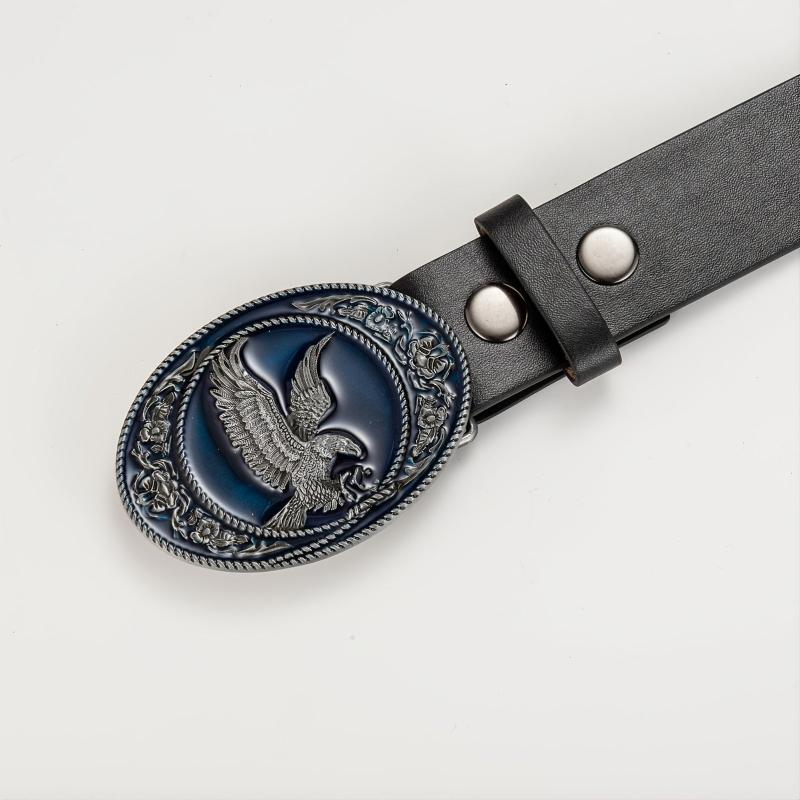 Men's Leather Bronze Eagle Buckle Belt - Gift for Boyfriend and Father