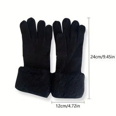 Warm Winter Gloves Solid Thickened Gloves Casual Outdoor Gloves