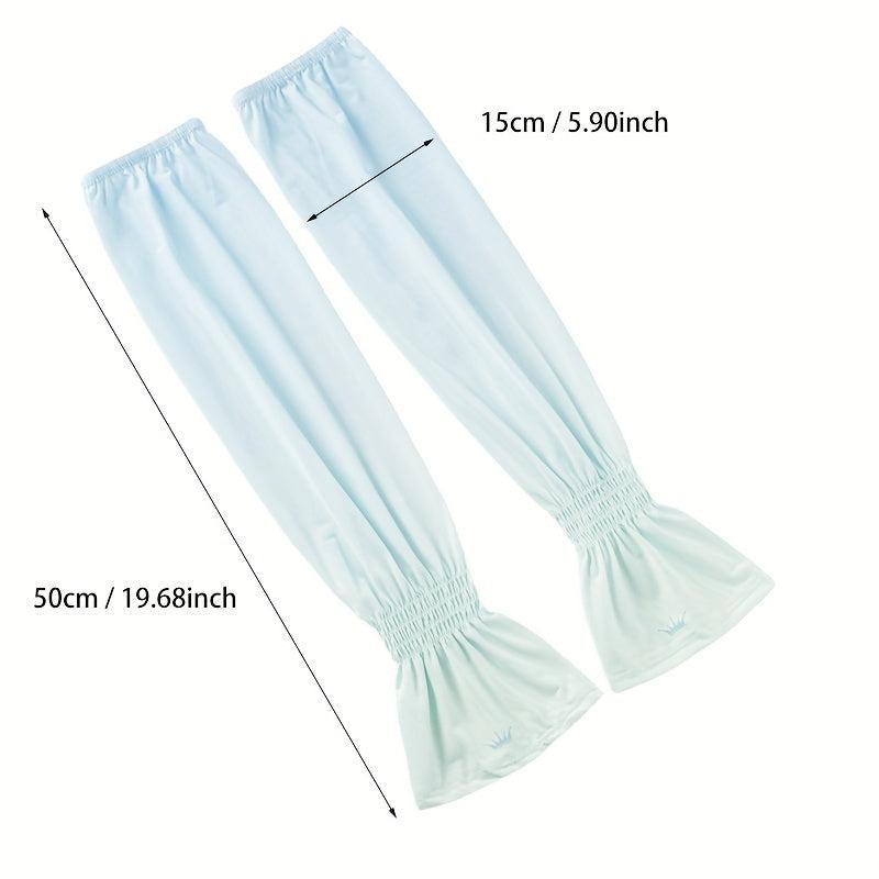 Women's Solid Loose Sleeves Sunproof Long Gloves UV Protection