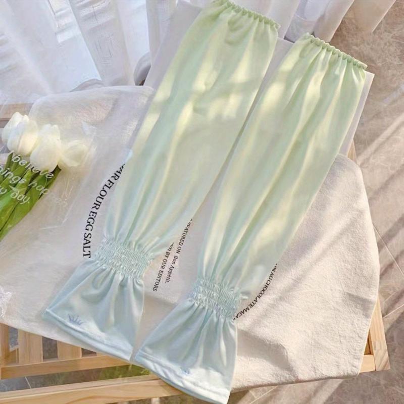 Women's Solid Loose Sleeves Sunproof Long Gloves UV Protection