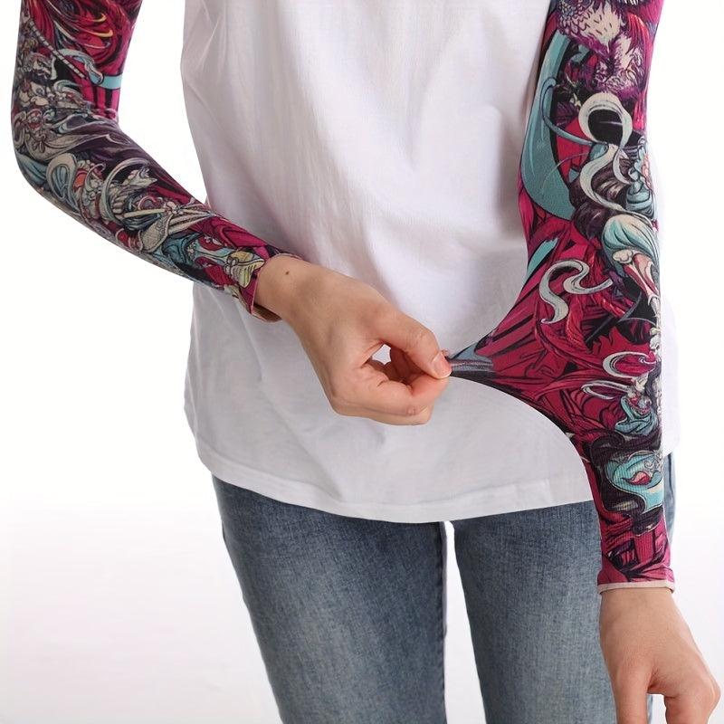 Temporary Tattoo Sleeve Long Elastic Breathable Sleeve Unisex Summer