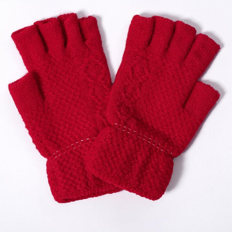 Women's Winter Knitted Wool Split Finger Touch Screen Gloves
