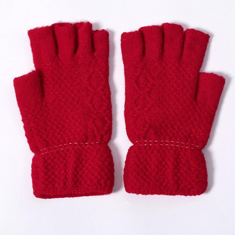 Women's Winter Knitted Wool Split Finger Touch Screen Gloves