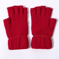 Women's Winter Knitted Wool Split Finger Touch Screen Gloves