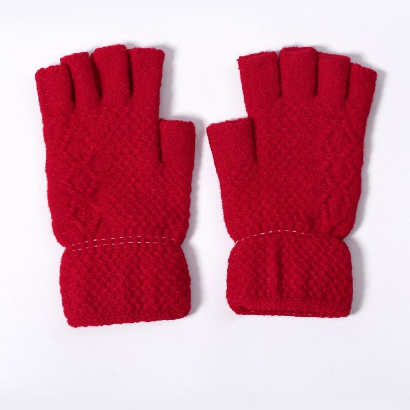 Women's Winter Knitted Wool Split Finger Touch Screen Gloves