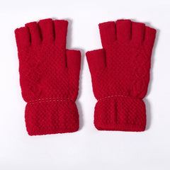 Women's Winter Knitted Wool Split Finger Touch Screen Gloves