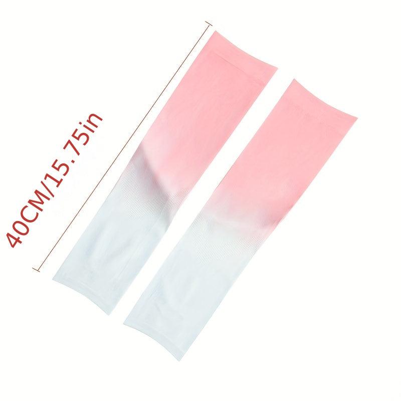 Gradient Ice Sleeves Breathable Sunscreen UV Protection Gloves