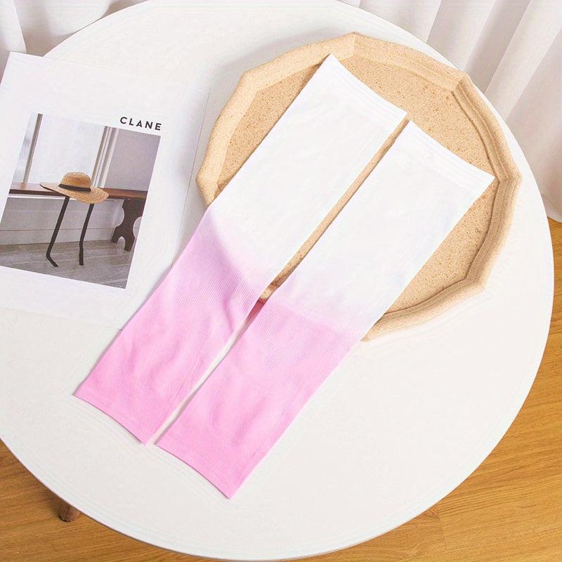 Gradient Ice Sleeves Breathable Sunscreen UV Protection Gloves