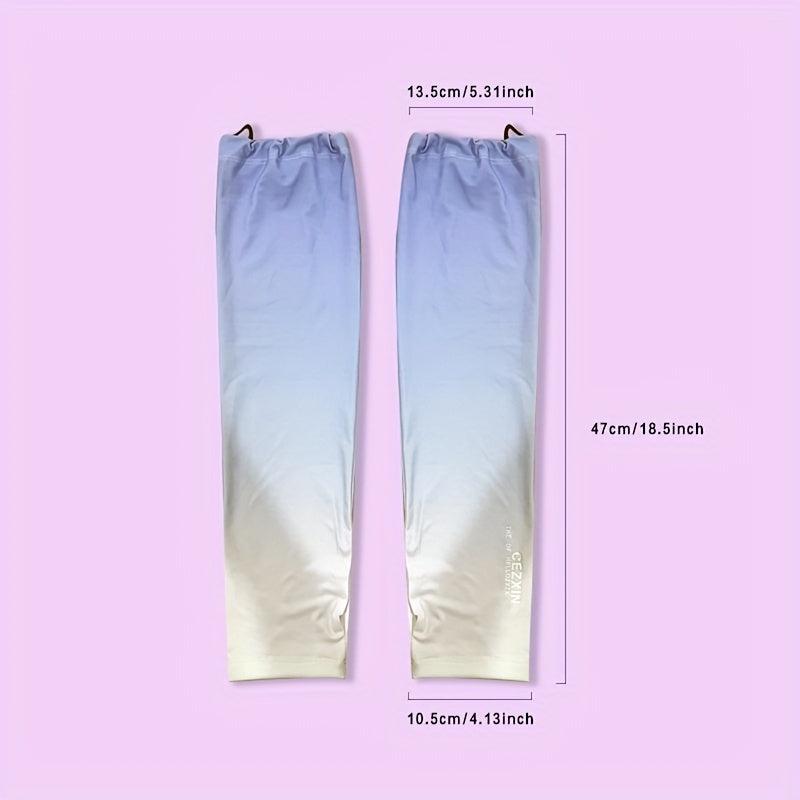 Gradient Sunscreen Sleeves Loose UV Protection Long Arm Ice Sleeves