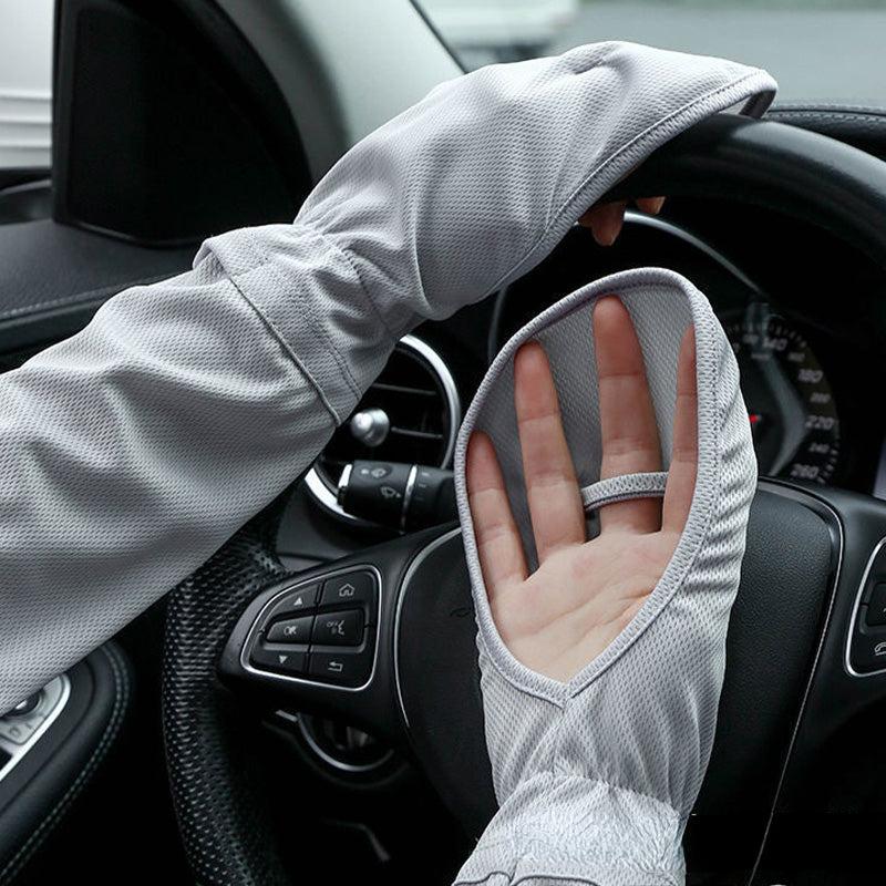 Thin Sunproof Gloves Women UV Long Sleeve Driving Sleeves
