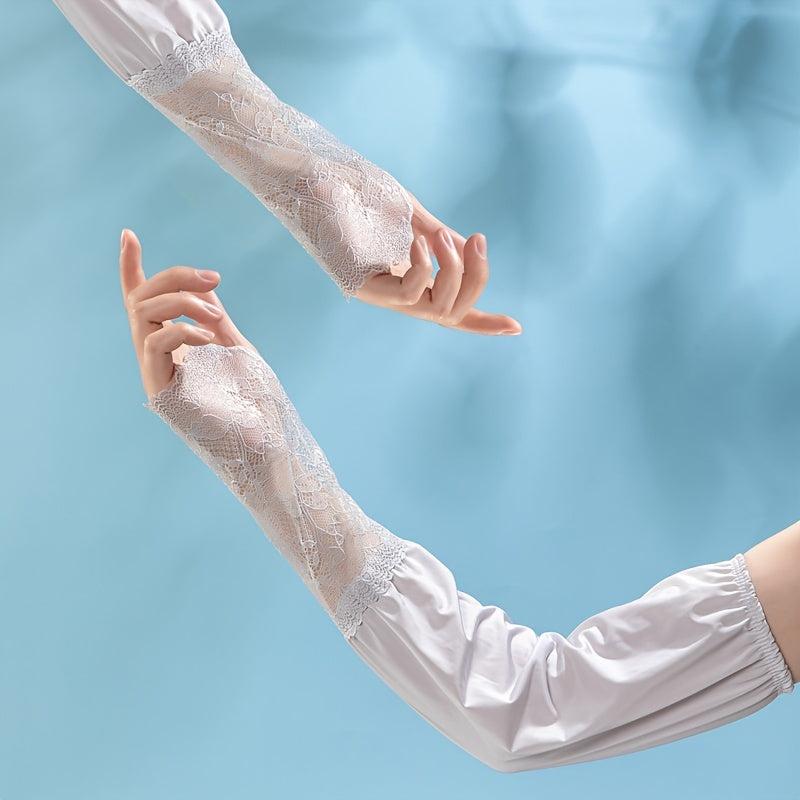Women's Lace UV Protection Mesh Ice Silk Sleeves